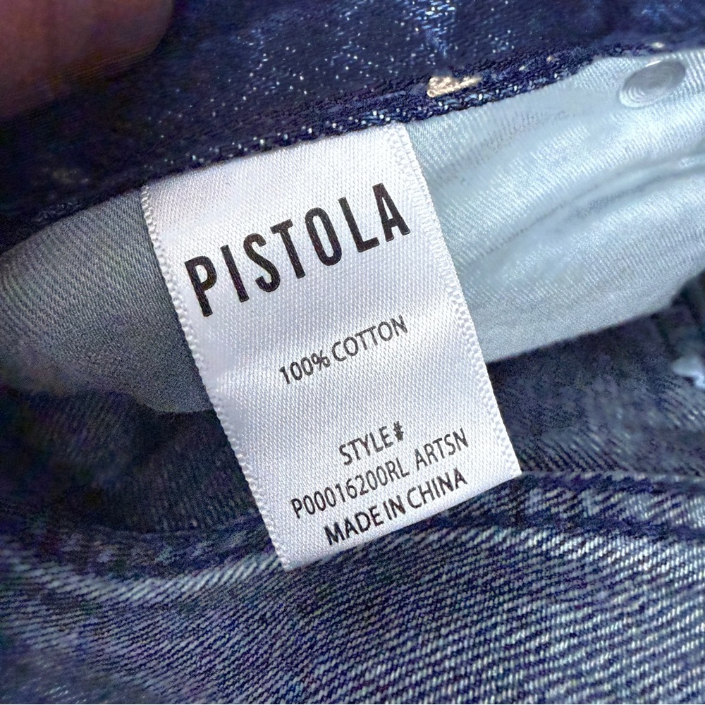 Anthropologie Pistola Lexi Mid Rise Bowed Barrel Leg Straight Jeans - Picture 7 of 7